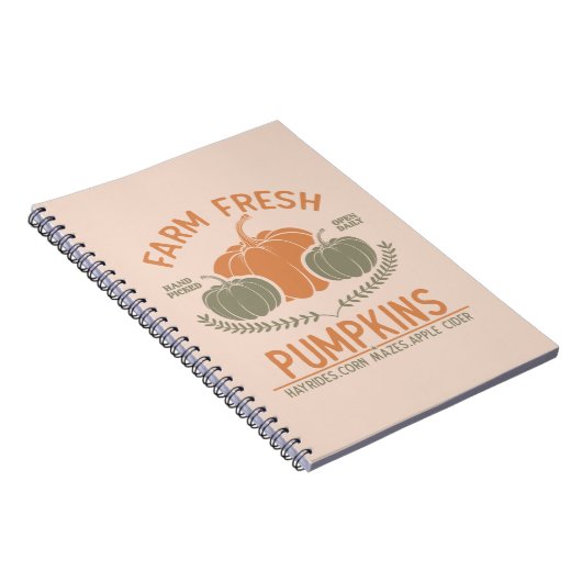 Fresh Pumpkins | Hand Pickup Notizblock (Rechte Seite)