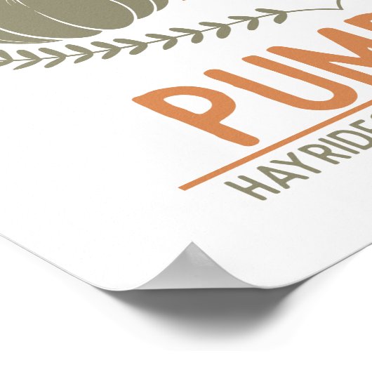 Fresh Pumpkins | Hand Pickup Poster (Ecke)