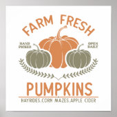 Fresh Pumpkins | Hand Pickup Poster (Vorne)