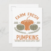 Fresh Pumpkins | Hand Pickup Postkarte (Vorne/Hinten)