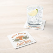 Fresh Pumpkins | Hand Pickup Rechteckiger Pappuntersetzer (Vor Ort)