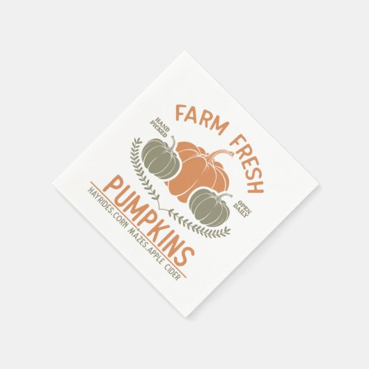 Fresh Pumpkins | Hand Pickup Serviette (Ecke)