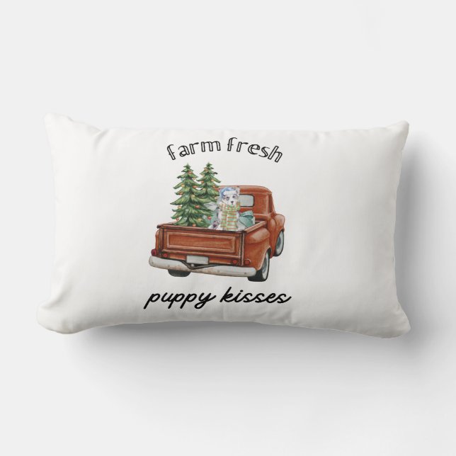 Fresh Puppy Kisses Lendenkissen (Vorderseite)