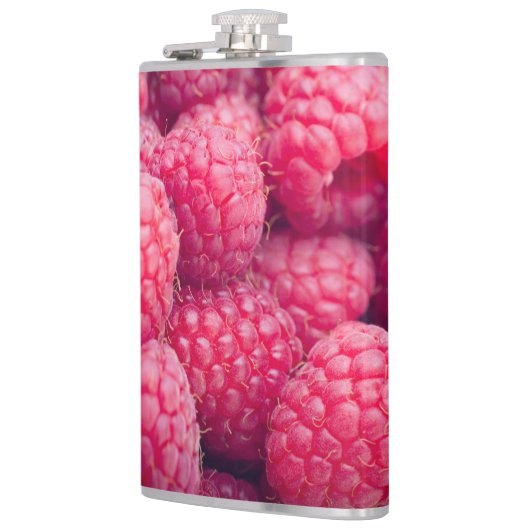 Fresh raspberries flachmann (Links)