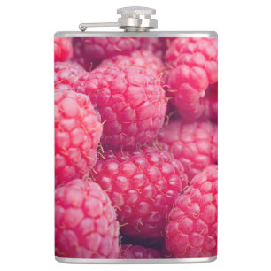 Fresh raspberries flachmann