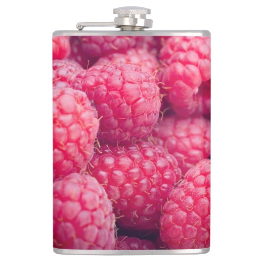 Fresh raspberries flachmann (Vorderseite)