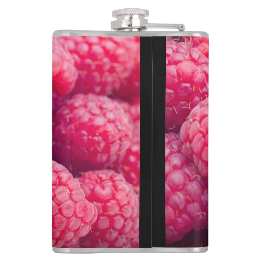 Fresh raspberries flachmann (Rückseite)