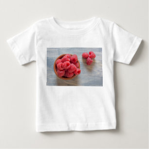 Fresh raspberries in a bowl baby t-shirt