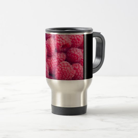 Fresh raspberries reisebecher (VorderseiteRechts)