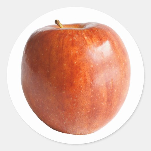 Fresh Red Apple Fotograf Runder Aufkleber (Vorderseite)