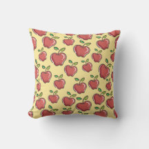 Fresh Red Apple Throw Pillow