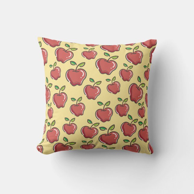 Fresh Red Apple Throw Pillow Kissen (Vorderseite)