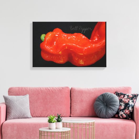 Fresh Red Bell Pepper Leinwanddruck (Insitu (Wohnzimmer))