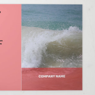 Fresh Red&Pink Moderne Transparenz Dreifach Gefaltete Karte