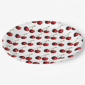 Fresh Red Sweet Cherries Pappteller (Schrägansicht)