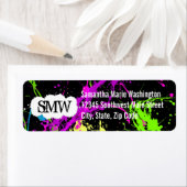 Fresh Retro Neon Paint Spritzer on Black (Insitu)