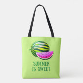 Fresh, Ripe Watermelon with Summer Vibes Tasche (Rückseite)
