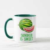 Fresh, Ripe Watermelon with Summer Vibes Tasse (Links)