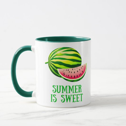 Fresh, Ripe Watermelon with Summer Vibes Tasse (Links)