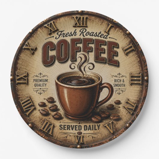 Fresh Roasted Coffee Pappteller (Vorderseite)