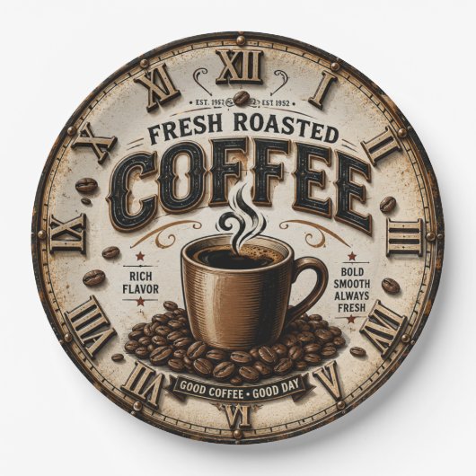 Fresh Roasted Coffee Pappteller (Vorderseite)