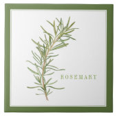 FRESH ROSEMARY 6x6 Keramik Tile (+text) Grün Fliese (Vorderseite)
