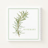 FRESH ROSEMARY 8.5x8.5 SpiralNotebook Notizblock (Rückseite)