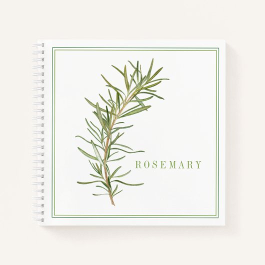 FRESH ROSEMARY 8.5x8.5 SpiralNotebook Notizblock (Vorderseite)