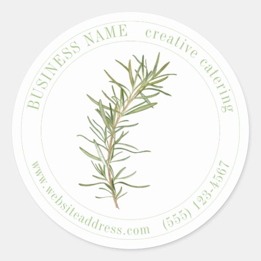 FRESH ROSEMARY Biz ID Large Round Stickers (Vorderseite)