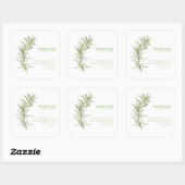 FRESH ROSEMARY Biz ID Large Square Stickers (Blatt)