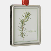 FRESH ROSEMARY Premium Square Ornament (Rechts)