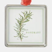 FRESH ROSEMARY Premium Square Ornament (Vorne)