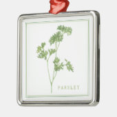 FRESH ROSEMARY Premium Square Ornament Aus Metall (Links)