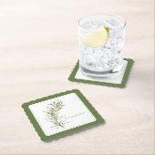 FRESH ROSEMARY Scallop Square Untersetzer +text Gr (Vor Ort)
