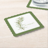 FRESH ROSEMARY Scallop Square Untersetzer +text Gr (angewinkelt)