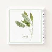 FRESH SAGE 8.5x8.5 SpiralNotebook Notizblock (Rückseite)