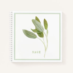 FRESH SAGE 8.5x8.5 SpiralNotebook Notizblock
