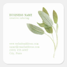 FRESH SAGE Biz ID Kleine Aufkleber am Platz