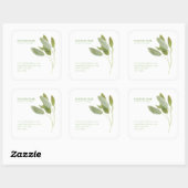 FRESH SAGE Biz ID Large Square Stickers (Blatt)