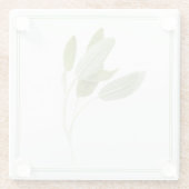 FRESH SAGE Glas Beverage Coaster (-text) Glasuntersetzer (Rückseite)