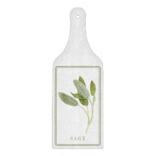 FRESH SAGE Glas Schneidbrett Paddle Schneidebrett