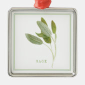FRESH SAGE Premium Square Ornament (Vorne)