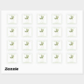 FRESH SAGE Small Square Address Umschlag Aufkleber (Blatt)