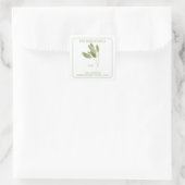 FRESH SAGE Small Square Address Umschlag Aufkleber (Tasche)