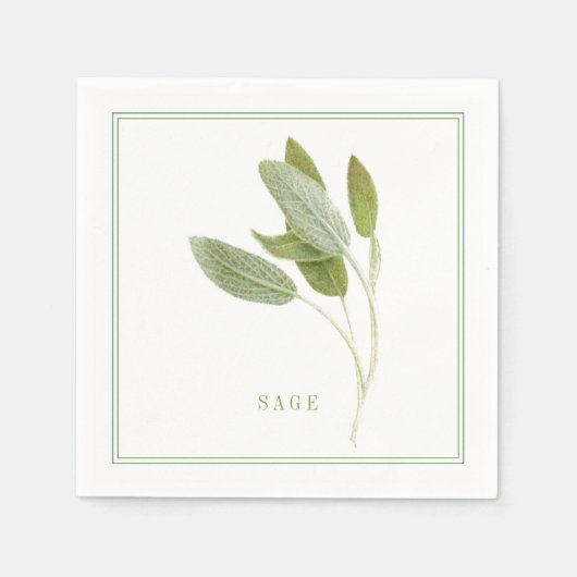 FRESH SAGE Standard Cocktail Papier Napkins Serviette (Vorderseite)