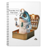 Fresh Sardine Doctor Fish-ician Cartoon Art Notizblock (Vorderseite)