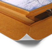 Fresh Snow Fall Square Imitats Illusion Poster (Ecke)