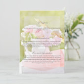 Fresh Spring Blume Bouquet Wedding Einladung (Stehend Vorderseite)