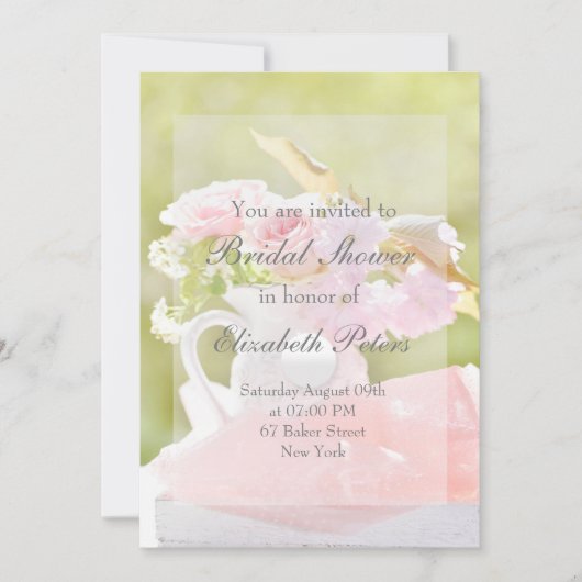 Fresh Spring Blume Bouquet Wedding Einladung (Vorderseite)