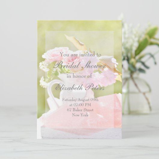 Fresh Spring Blume Bouquet Wedding Einladung (Stehend Vorderseite)